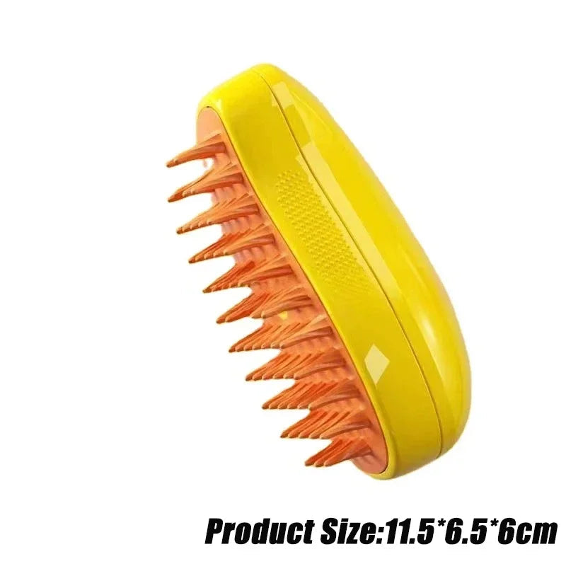 3-in-1 Electric Dog & Cat Brush with Steamer for Grooming & Massage