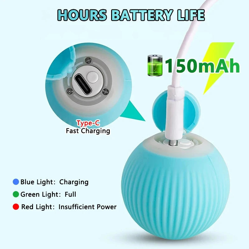 Smart Interactive Rolling Ball - Automatic Cat Toy for Indoor Play