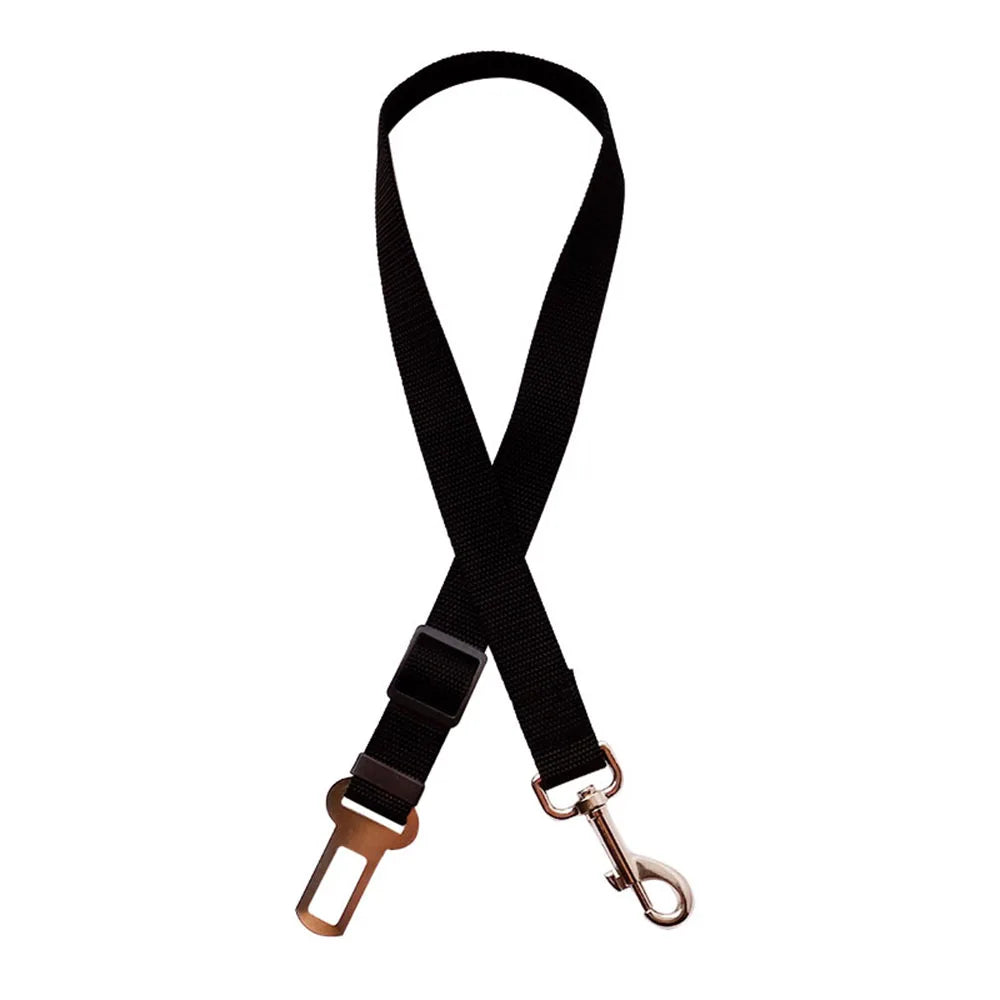 Adjustable Dog Car Seat Belt Harness – Nylon Reflective Travel Accessory