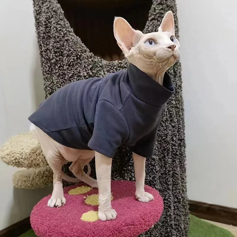 Sphynx Cat Winter Clothes – Soft Warm Pullover for Dogs & Cats