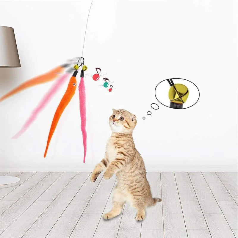 Plush Worm Cat Toy Replacement Heads - 5/6/10/11 Pcs