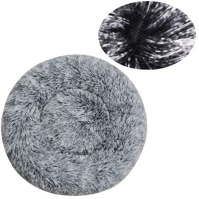 40-90cm Round Plush Pet Bed – Soft, Warm Dog & Cat House