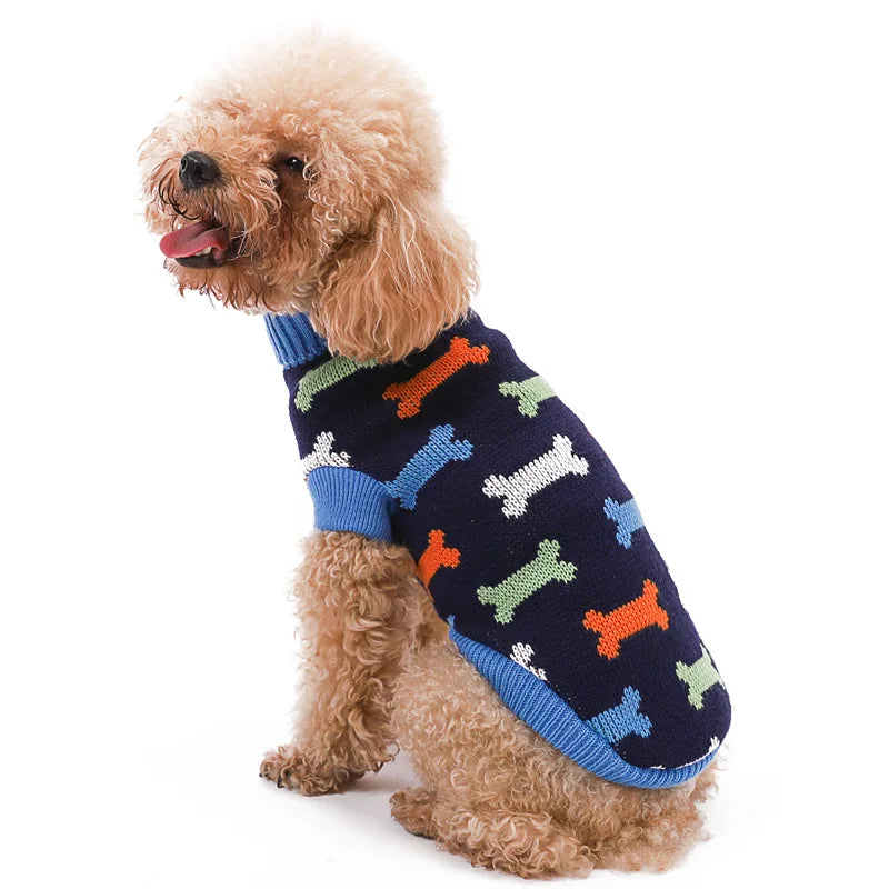 Warm Knitted Dog Sweater - Winter Clothes for Small & Medium Pets