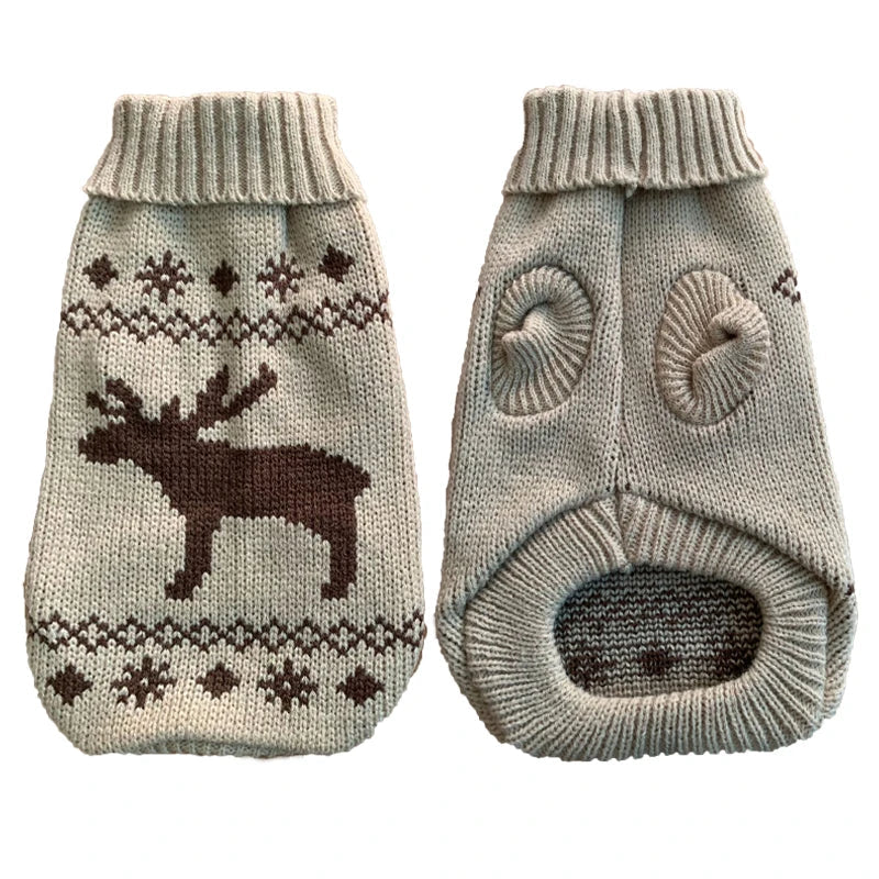 Warm Knitted Dog Sweater - Winter Clothes for Small & Medium Pets