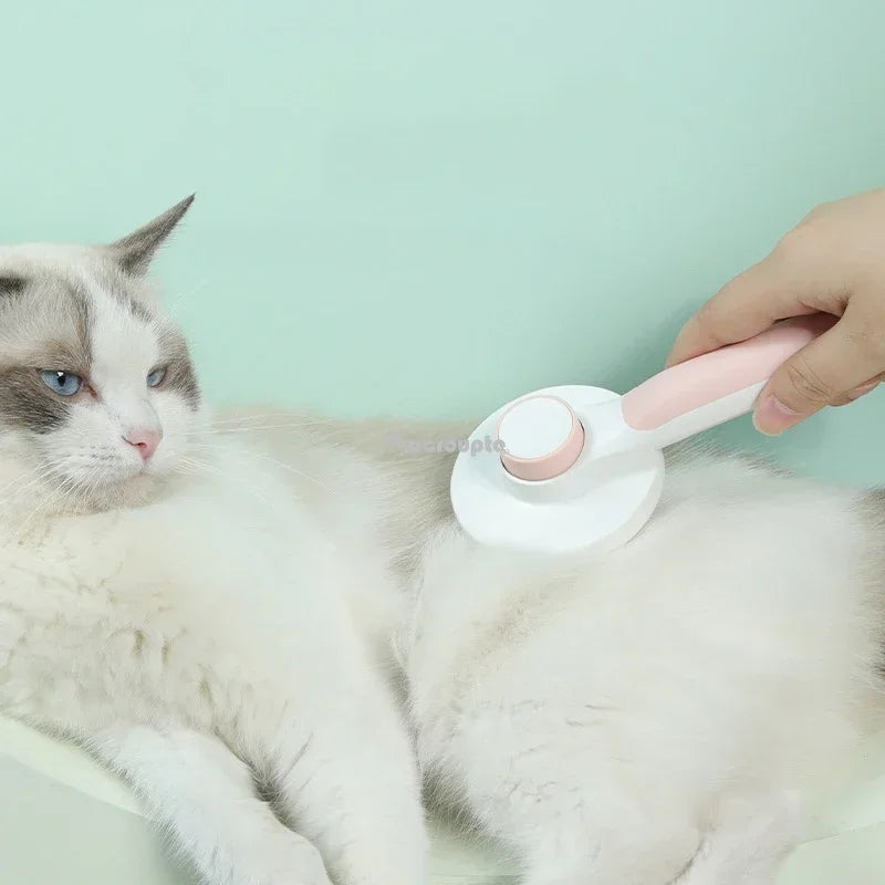Self-Cleaning Slicker Brush for Dogs & Cats – Removes Tangled Hair & Undercoat