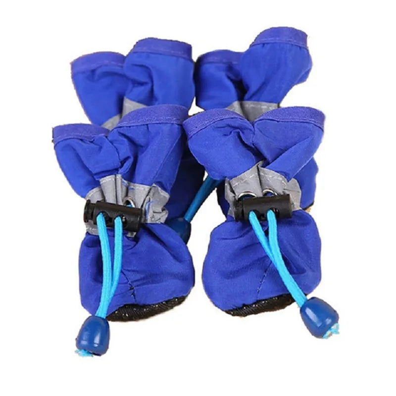 4pcs Waterproof Anti-Slip Dog Boots – Rain Shoes for Small Pets