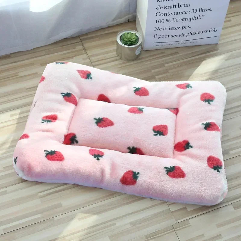 Soft Plush Cat Bed Mat - Warm Cushion for Cats & Small Dogs