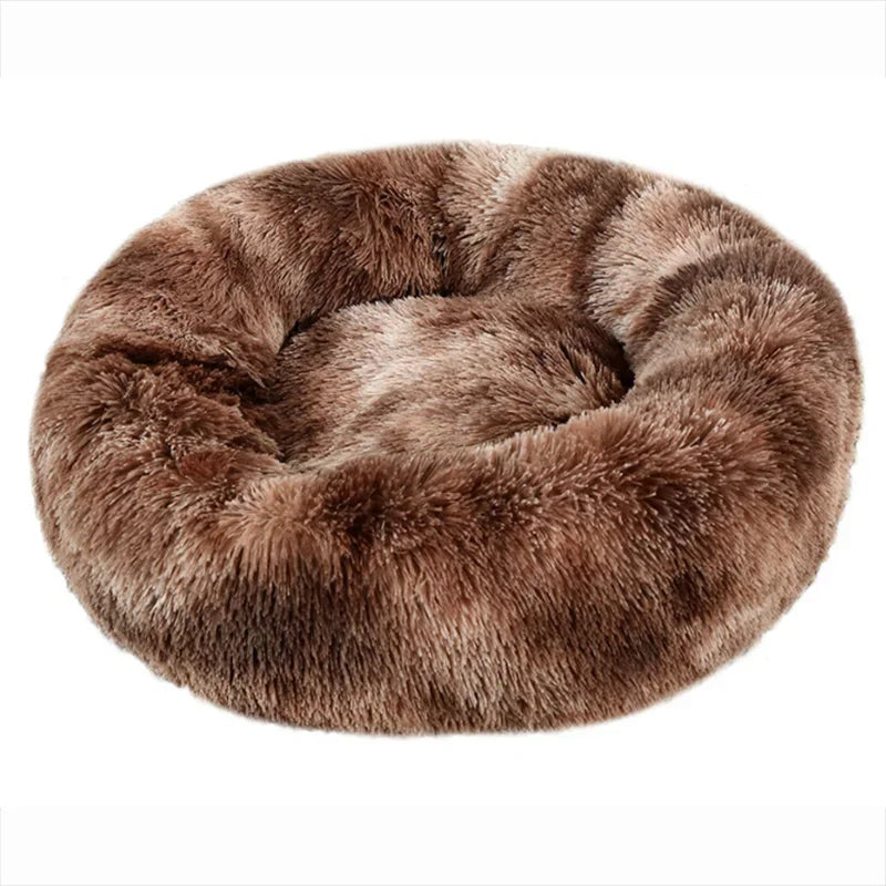 40-90cm Round Plush Pet Bed – Soft, Warm Dog & Cat House