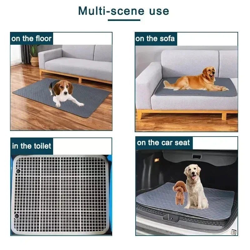 Washable Dog Pee Pads - Reusable, Non-Slip Training & Bed Mat