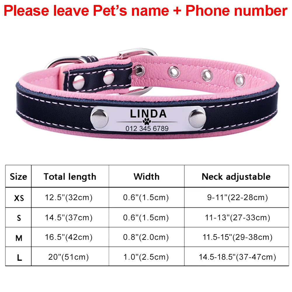 Adjustable Personalized Dog Collar