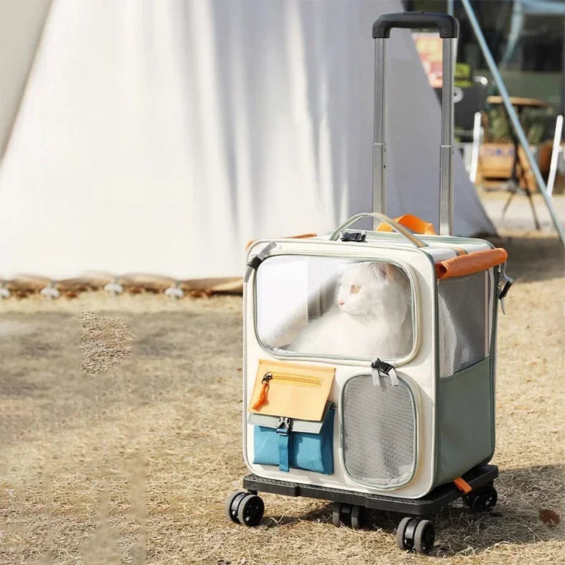 Pet Carrier Baggage Collapsible & Detachable Trolley Bag