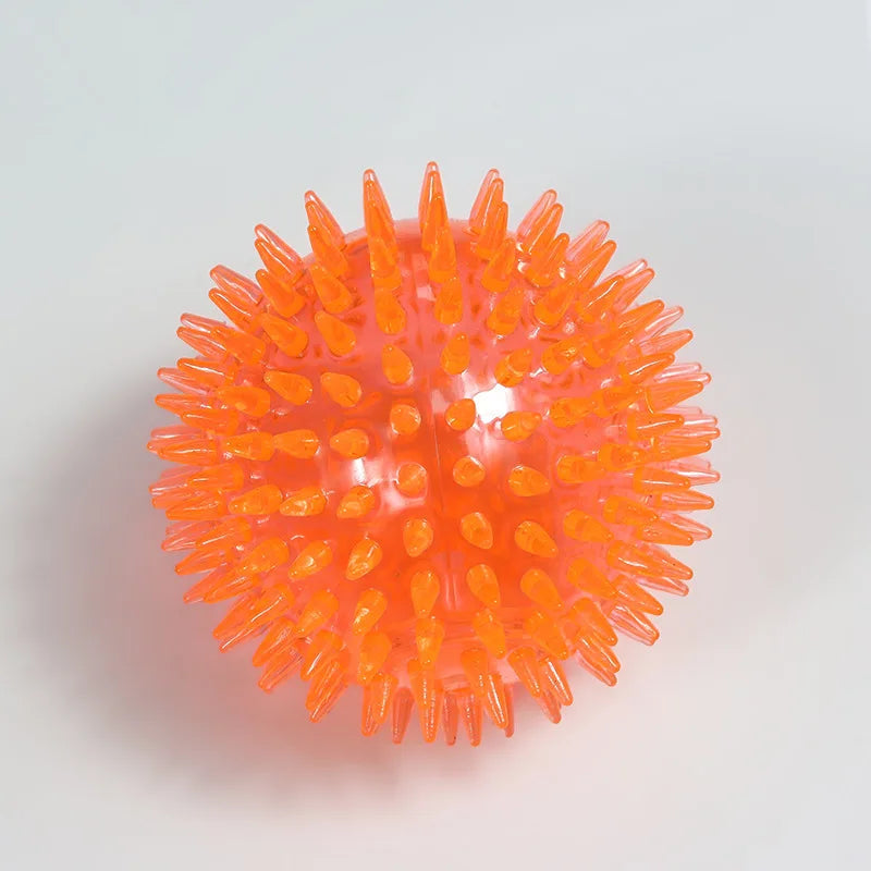 Pet Dog & Cat Squeaky Tooth Cleaning Ball - TPR Chew Toy for Puppies