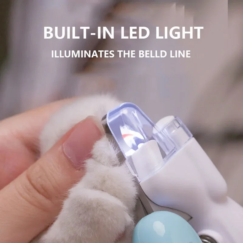 Pet Nail Clippers with LED Light – Professional Grooming Scissors for Dogs & Cats