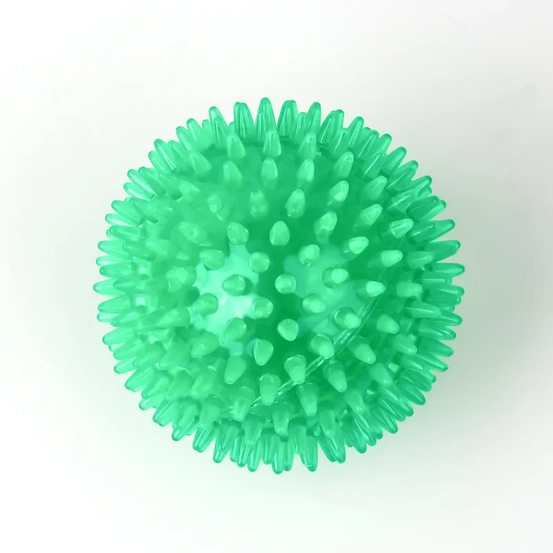 Pet Dog & Cat Squeaky Tooth Cleaning Ball - TPR Chew Toy for Puppies