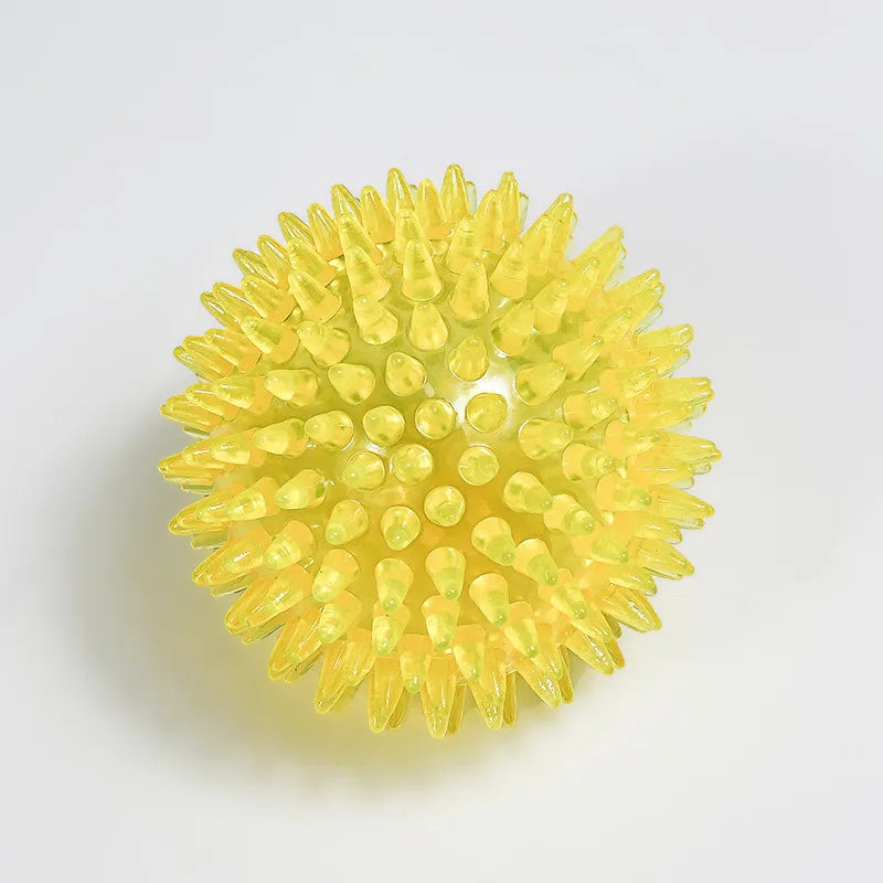 Pet Dog & Cat Squeaky Tooth Cleaning Ball - TPR Chew Toy for Puppies