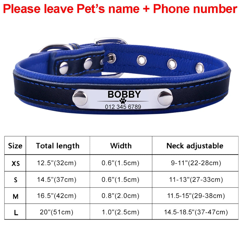 Adjustable Personalized Dog Collar