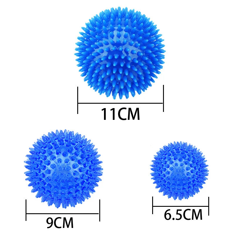 Pet Dog & Cat Squeaky Tooth Cleaning Ball - TPR Chew Toy for Puppies