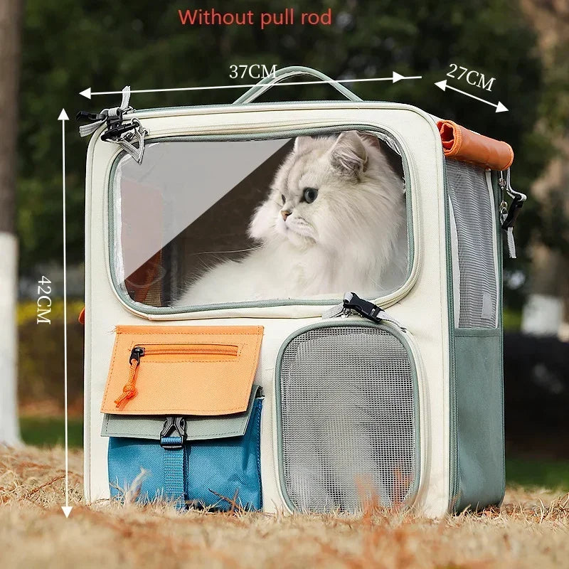 Pet Carrier Baggage Collapsible & Detachable Trolley Bag