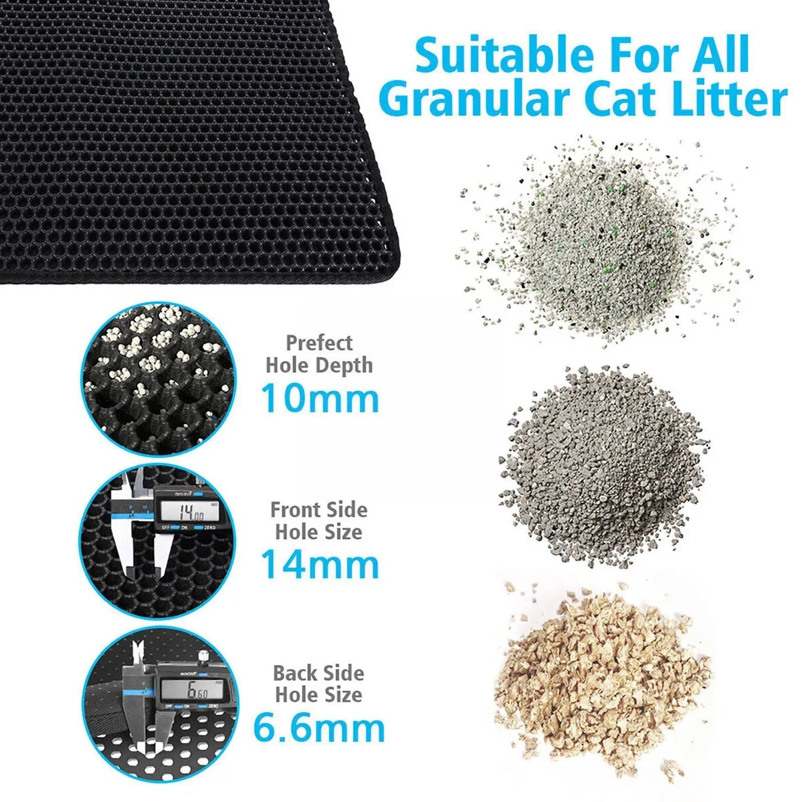 Double Layer Non-Slip Cat Litter Mat – Waterproof Pet Pad
