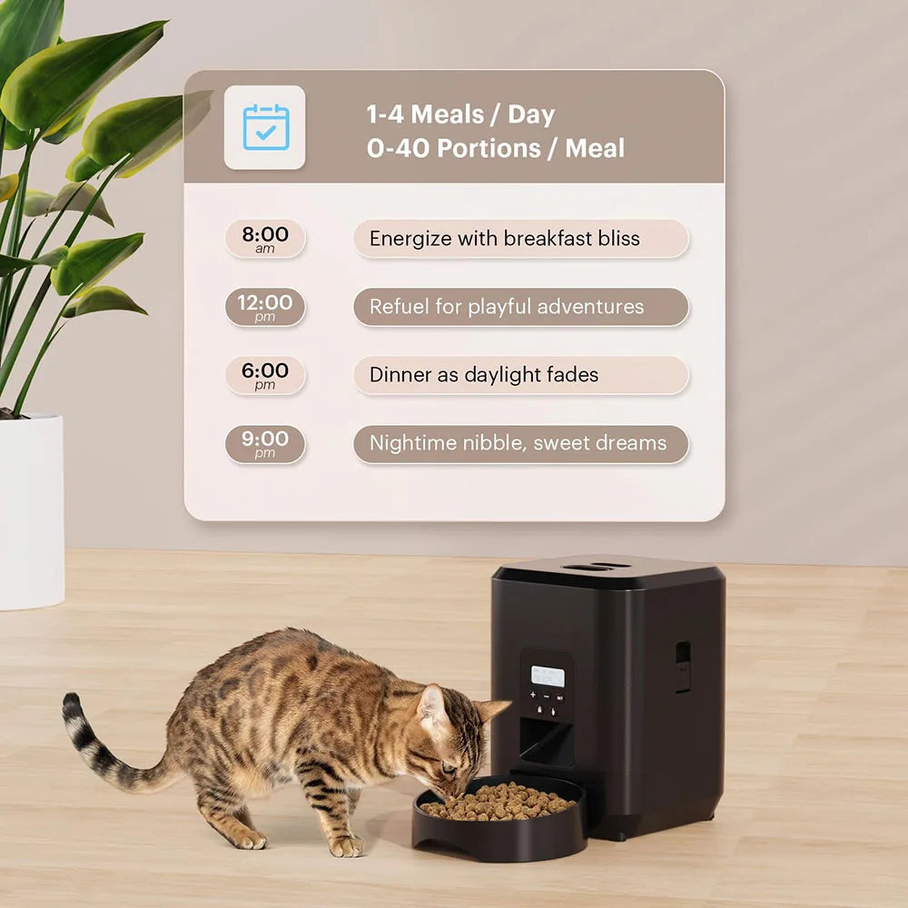 Automatic Smart Pet Feeder – Timed Slow Food Dispenser for Cats & Dogs
