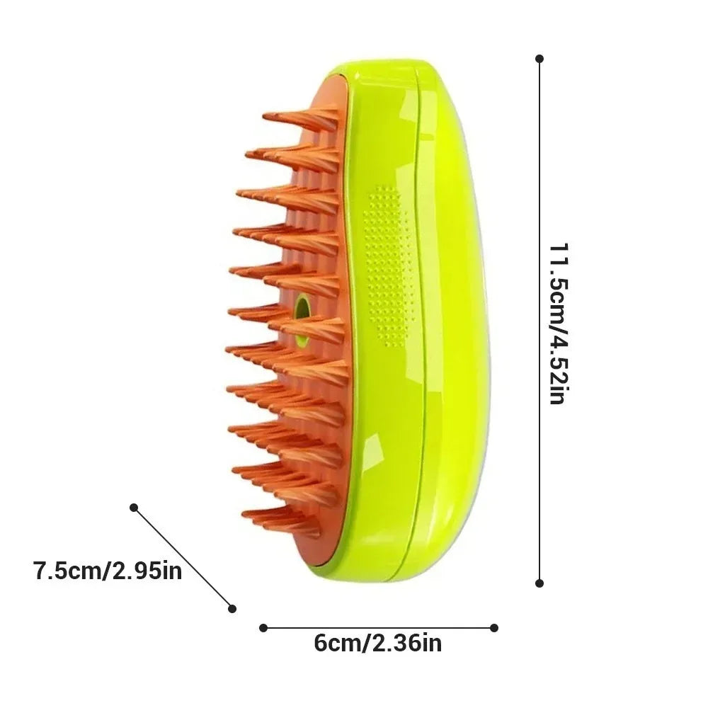 3-in-1 Electric Pet Grooming Brush: Steam, Massage & Shedding