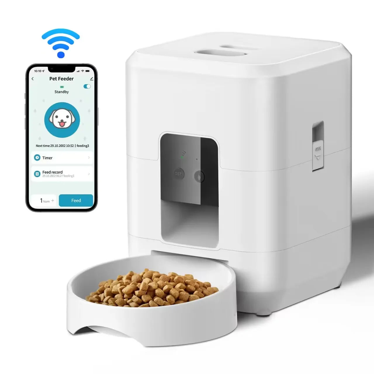 Automatic Smart Pet Feeder – Timed Slow Food Dispenser for Cats & Dogs