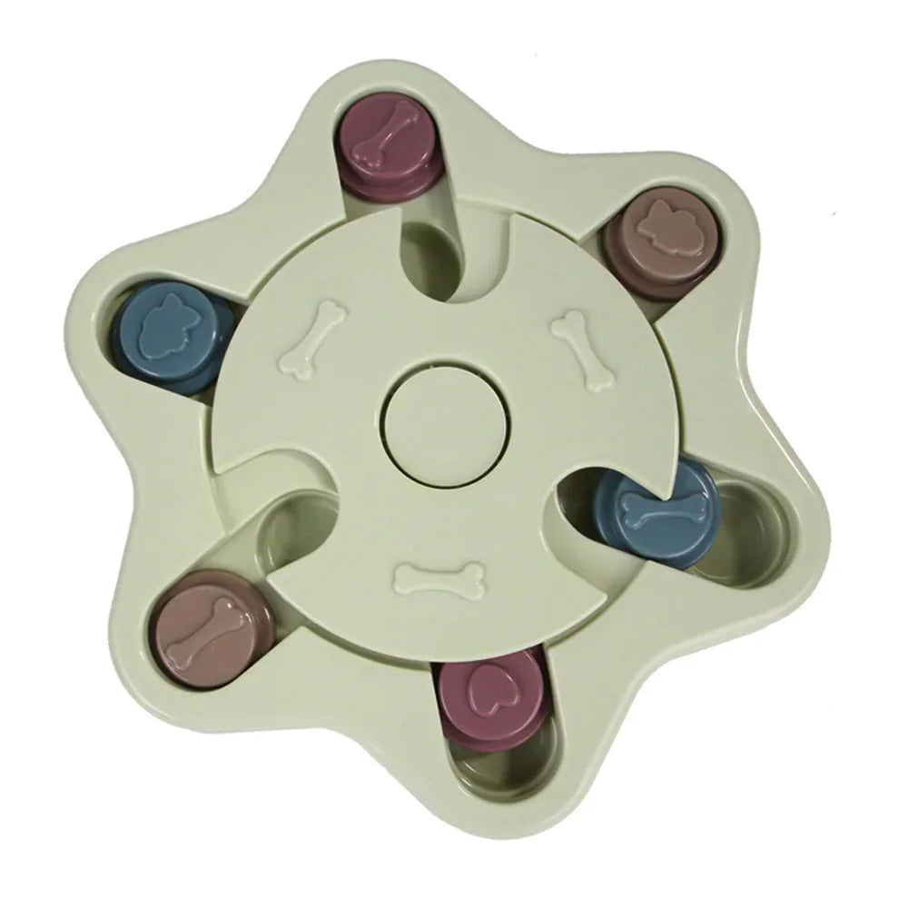 Dog Puzzle Slow Feeder - Interactive IQ Food Dispenser Bowl