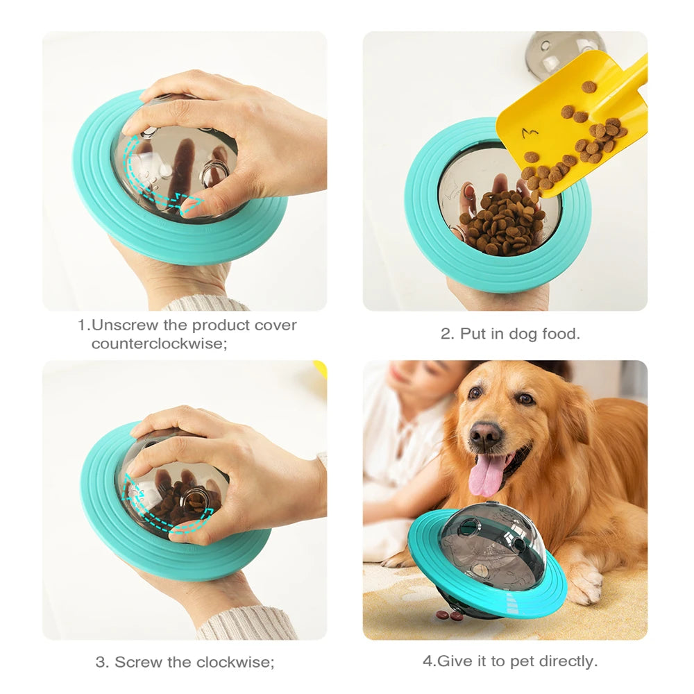 Interactive Tumbler Chew Toy & Slow Feeder for Dogs & Cats