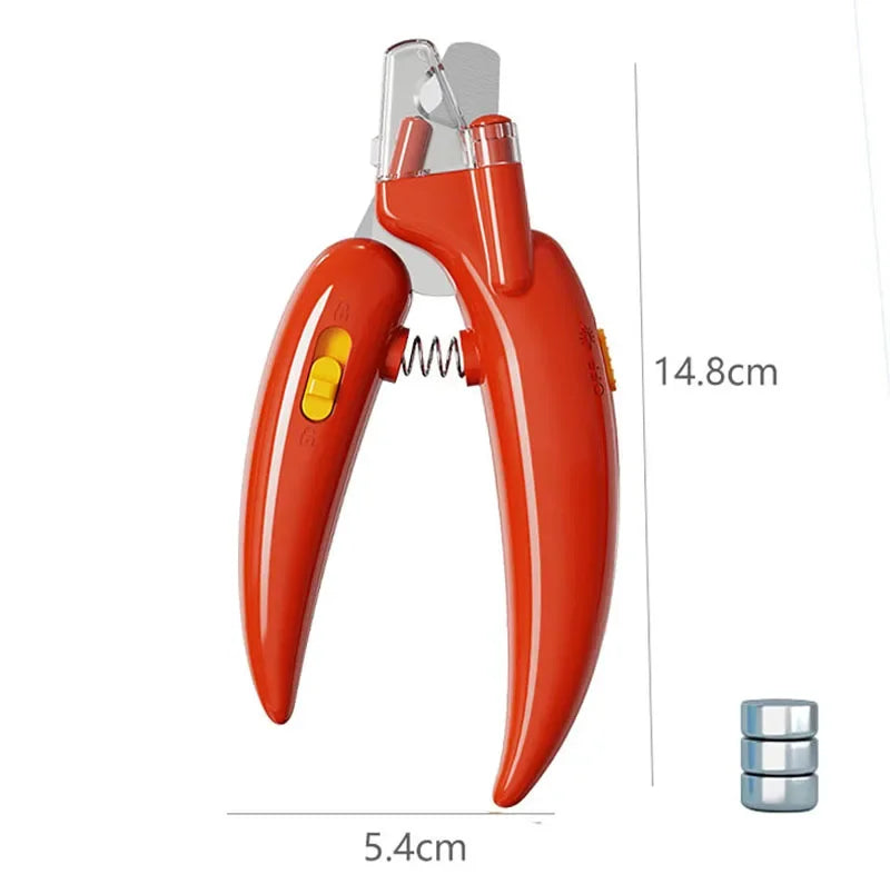 Pet Nail Clippers with LED Light – Professional Grooming Scissors for Dogs & Cats