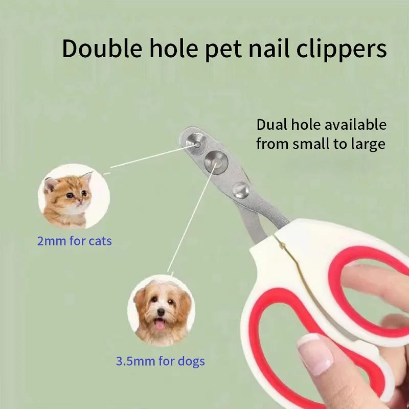 Professional Stainless Steel Cat & Dog Nail Clippers – Pet Grooming Tool