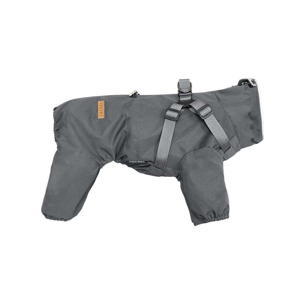 Waterproof Dog Raincoat with Harness – Reflective & Adjustable for Small/Medium Dogs