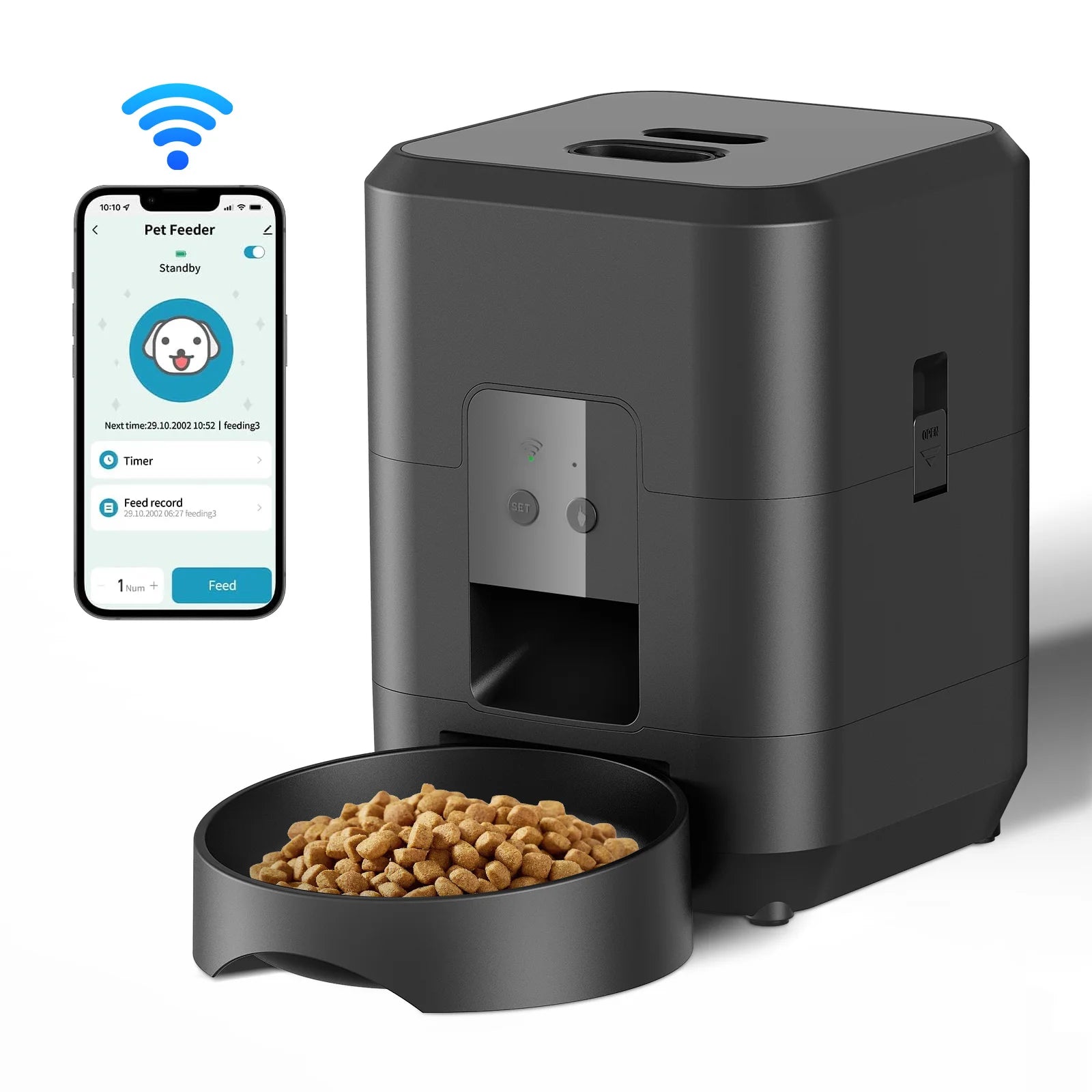 Automatic Smart Pet Feeder – Timed Slow Food Dispenser for Cats & Dogs