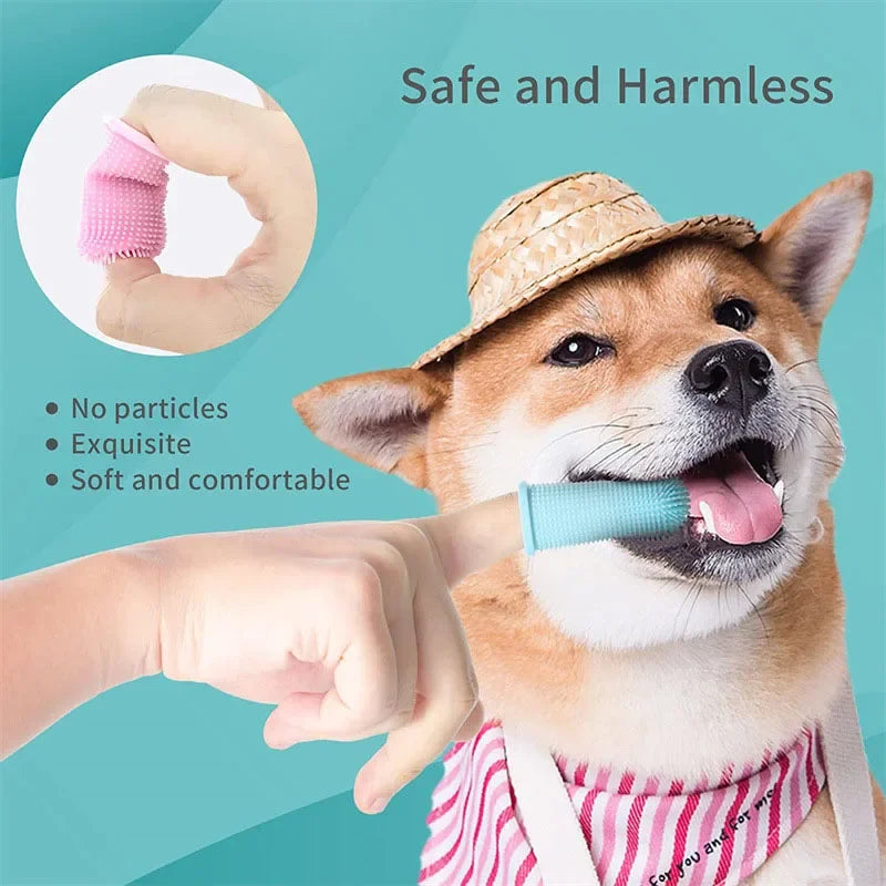 Soft Silicone Finger Toothbrush for Dogs & Cats – Dental Care Tool