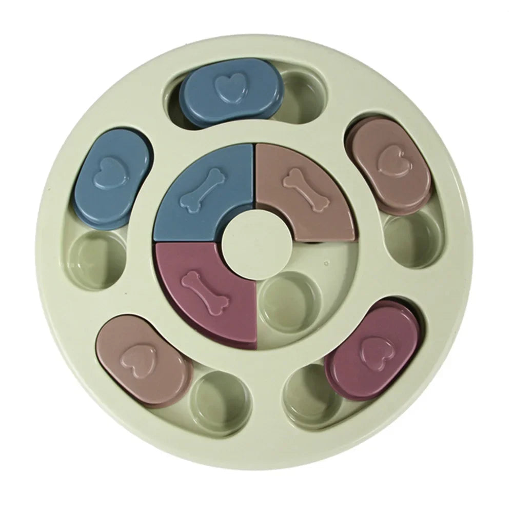 Dog Puzzle Slow Feeder - Interactive IQ Food Dispenser Bowl