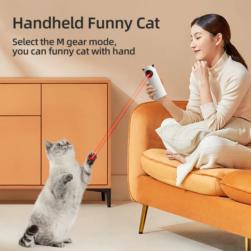 ROJECO Smart Interactive LED Laser Cat Toy – Automatic & Handheld