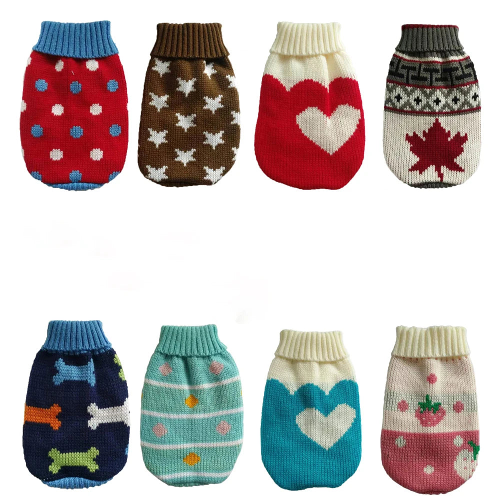 Warm Knitted Dog Sweater - Winter Clothes for Small & Medium Pets