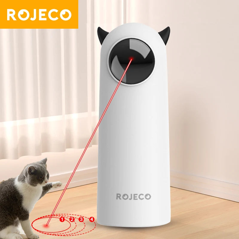 ROJECO Smart Interactive LED Laser Cat Toy – Automatic & Handheld